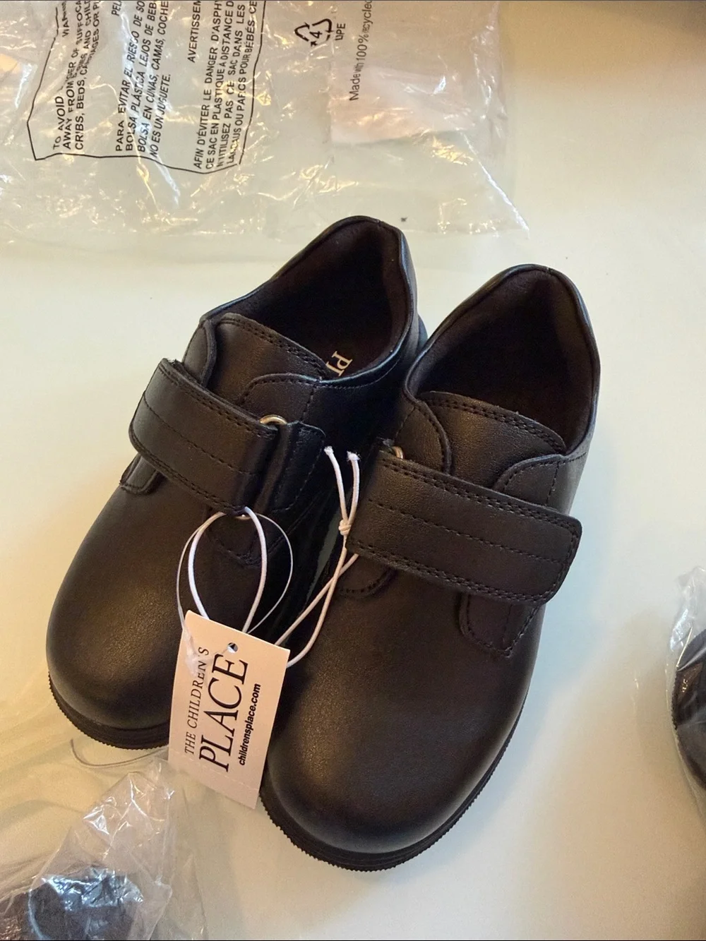 The Children's Place Black Velcro Dress Shoes for Kids